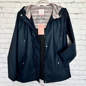 26 INTERNATIONAL Outdoor Collection Navy Rain Jacket--NWT--L